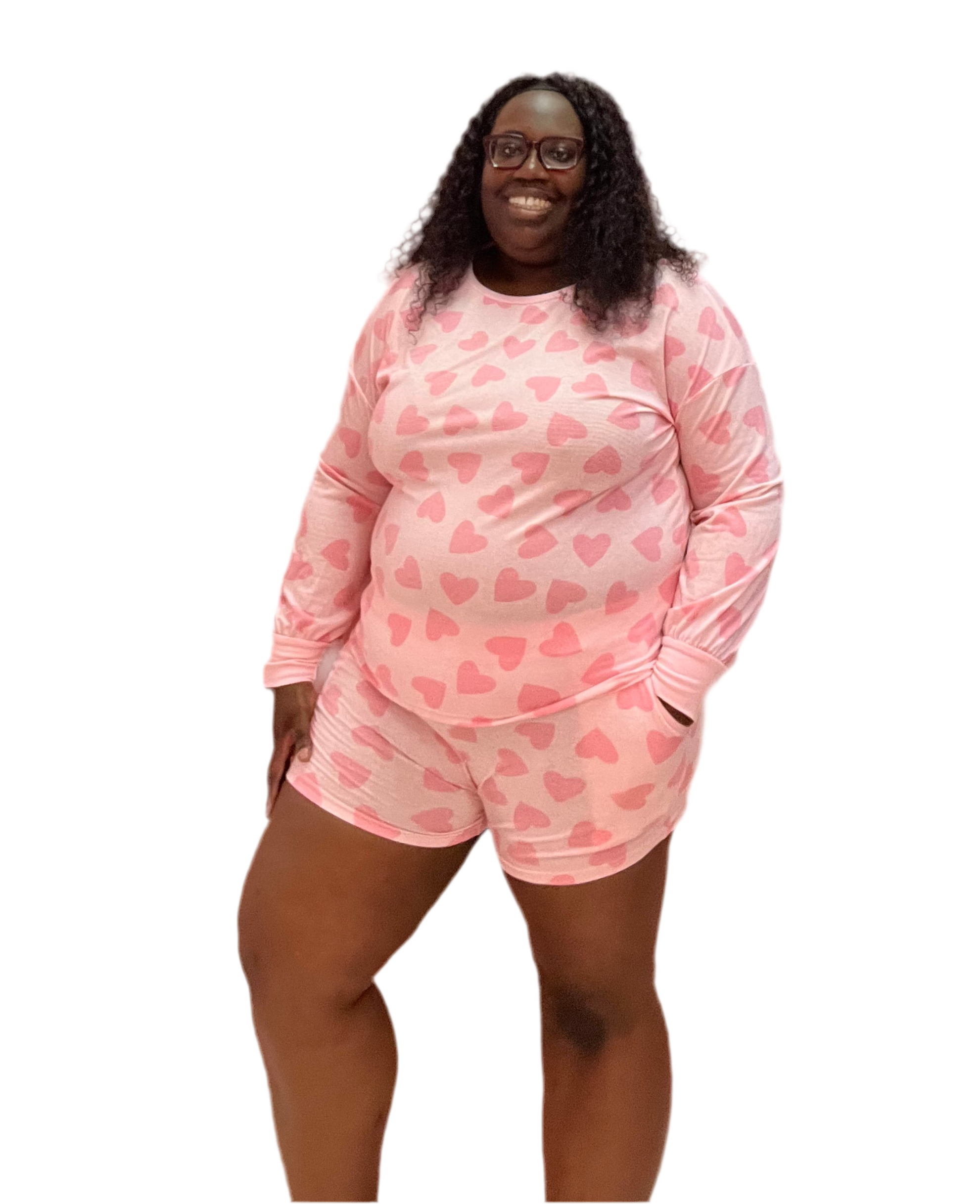 Pretty In Pink Short Pants Pajama Sets